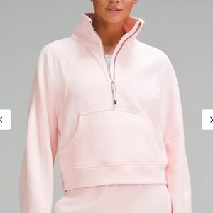 Lululemon NWT Scuba Oversized Funnel Neck Half Zip size M/L Strawberry Milkshake
